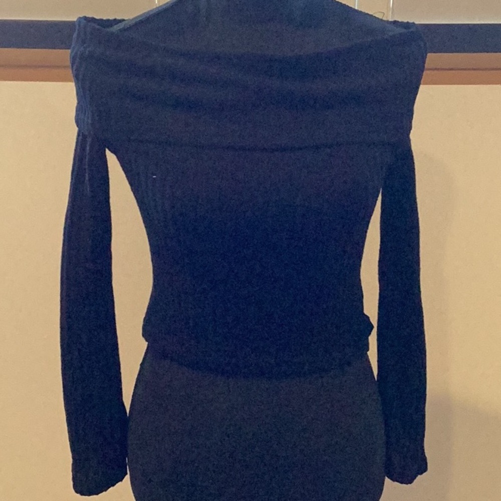 Cider Black Off-the-Shoulder Sweater